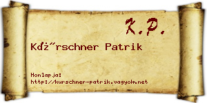 Kürschner Patrik névjegykártya